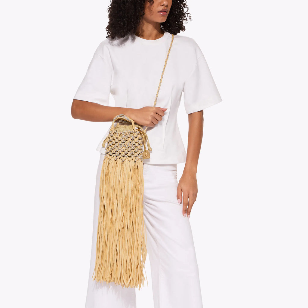 MINI MACRAME CRYSTAL BAG