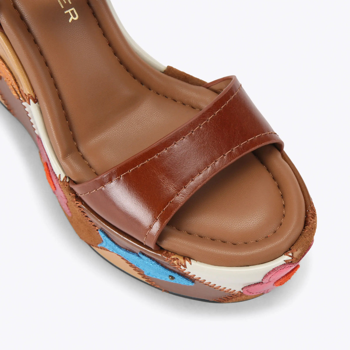 PATCHWORK PLATFORM WEDGE HEEL