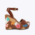 PATCHWORK PLATFORM WEDGE HEEL