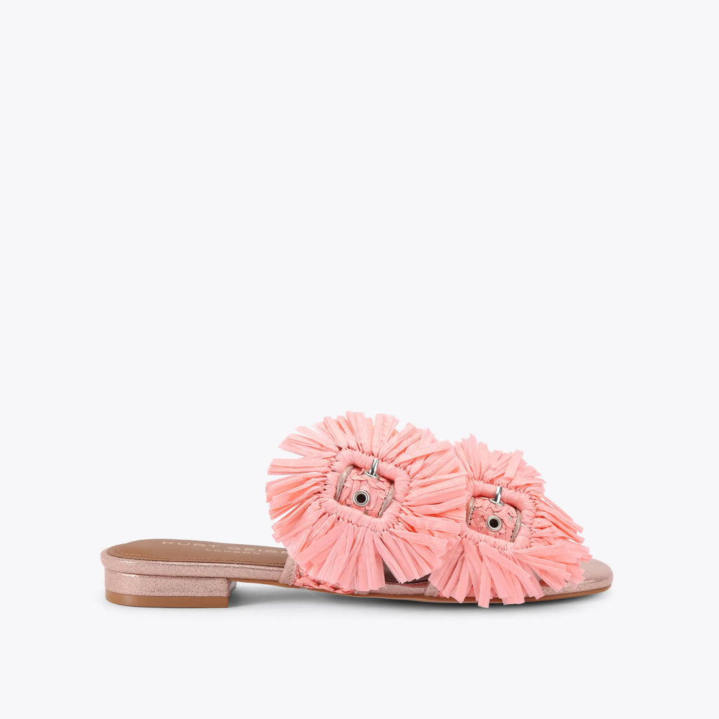 RAFFIA BUCKLE FLAT SANDAL