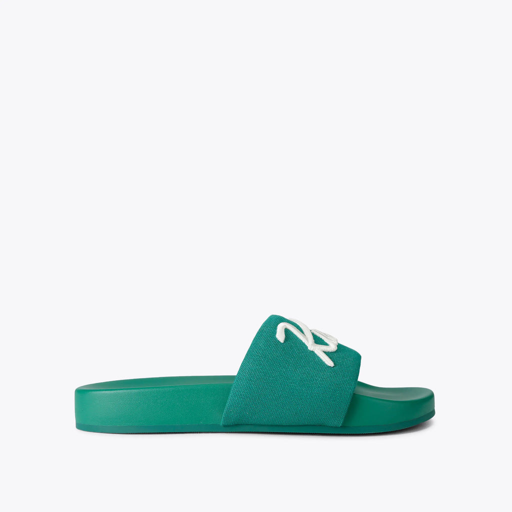 SCRIPT SLIDE SANDAL