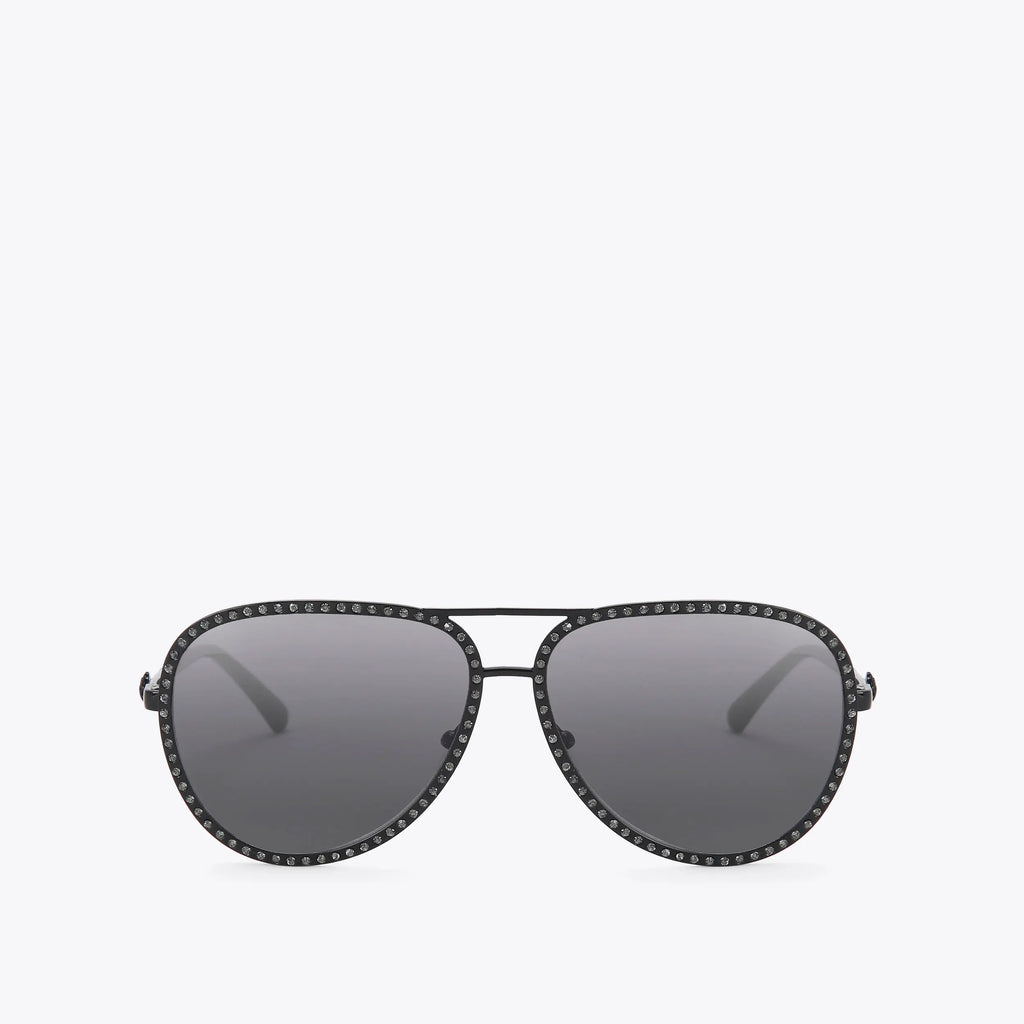 LARGE SHOREDITCH CRYSTAL AVIATOR SUNGLASSES