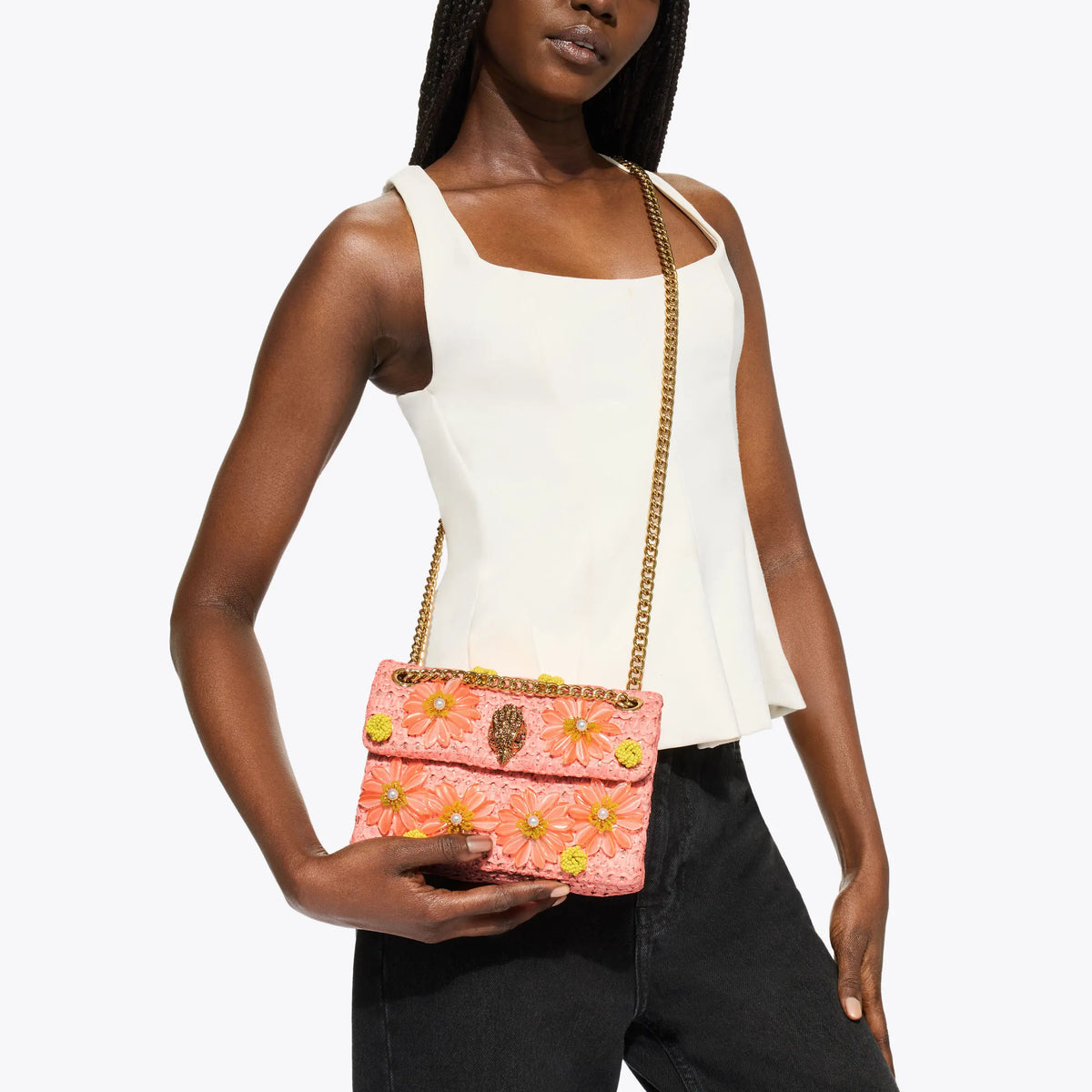 MINI RAFFIA KENSINGTON BAG