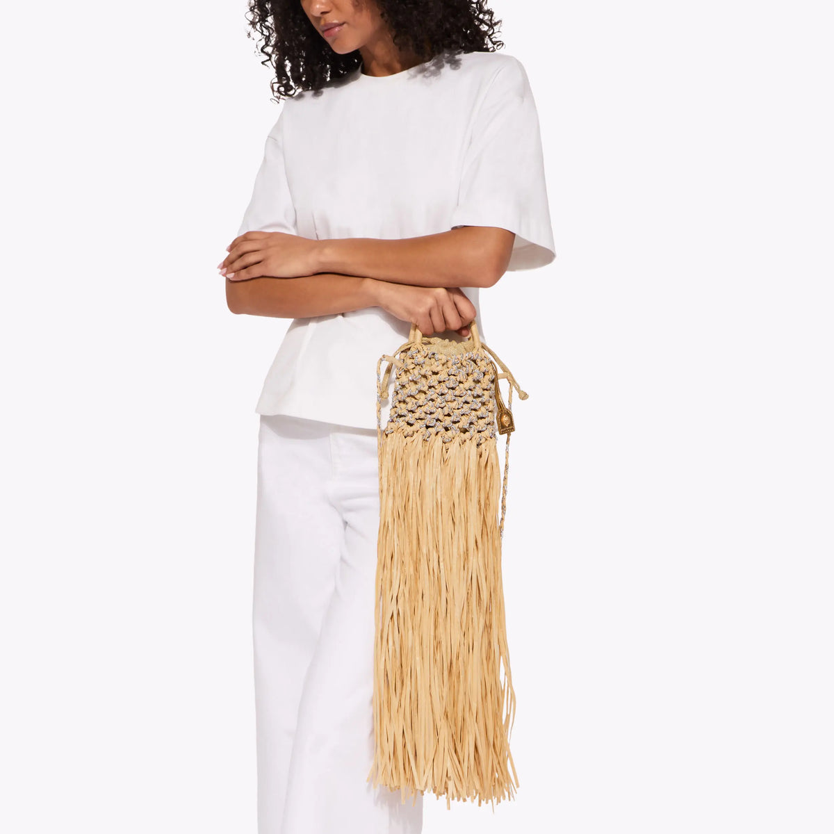 MINI MACRAME CRYSTAL BAG