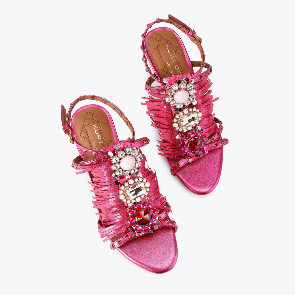 JEWEL FRINGE HEEL