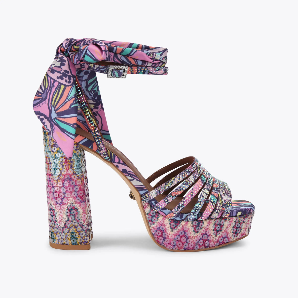 PIERRA ANKLE TIE PLATFORM HEEL