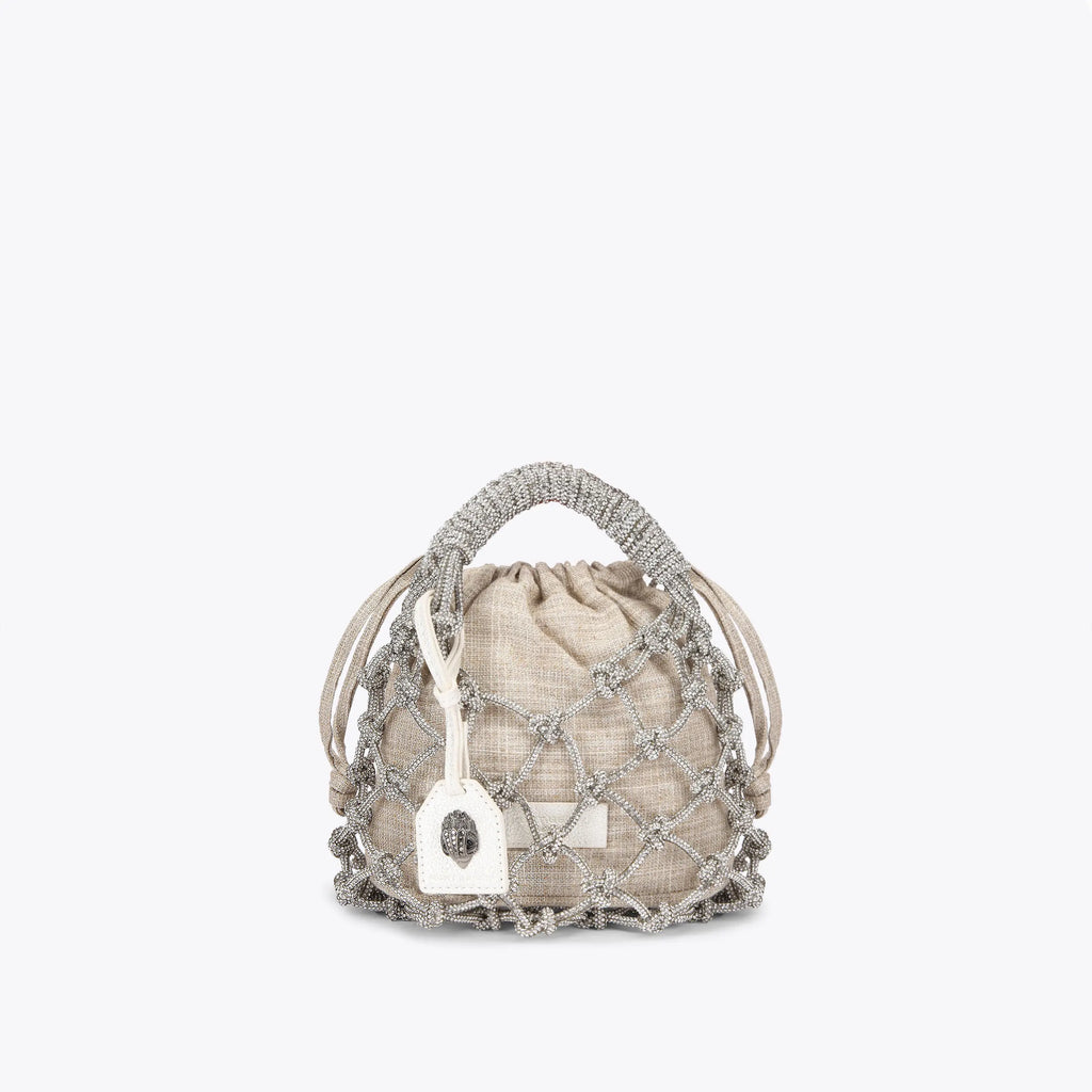 SMALL MACRAME CRYSTAL BAG