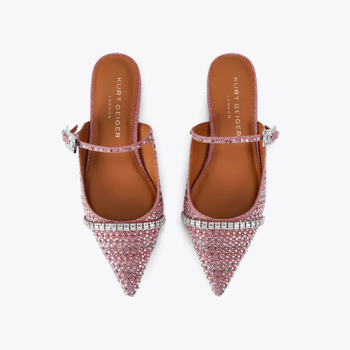 STRASS BUCKLE FLAT MULE