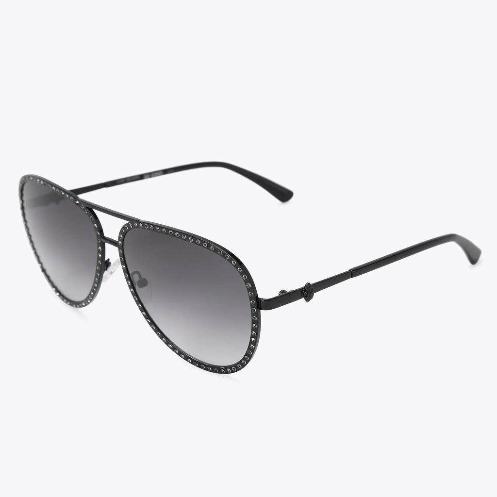 LARGE SHOREDITCH CRYSTAL AVIATOR SUNGLASSES