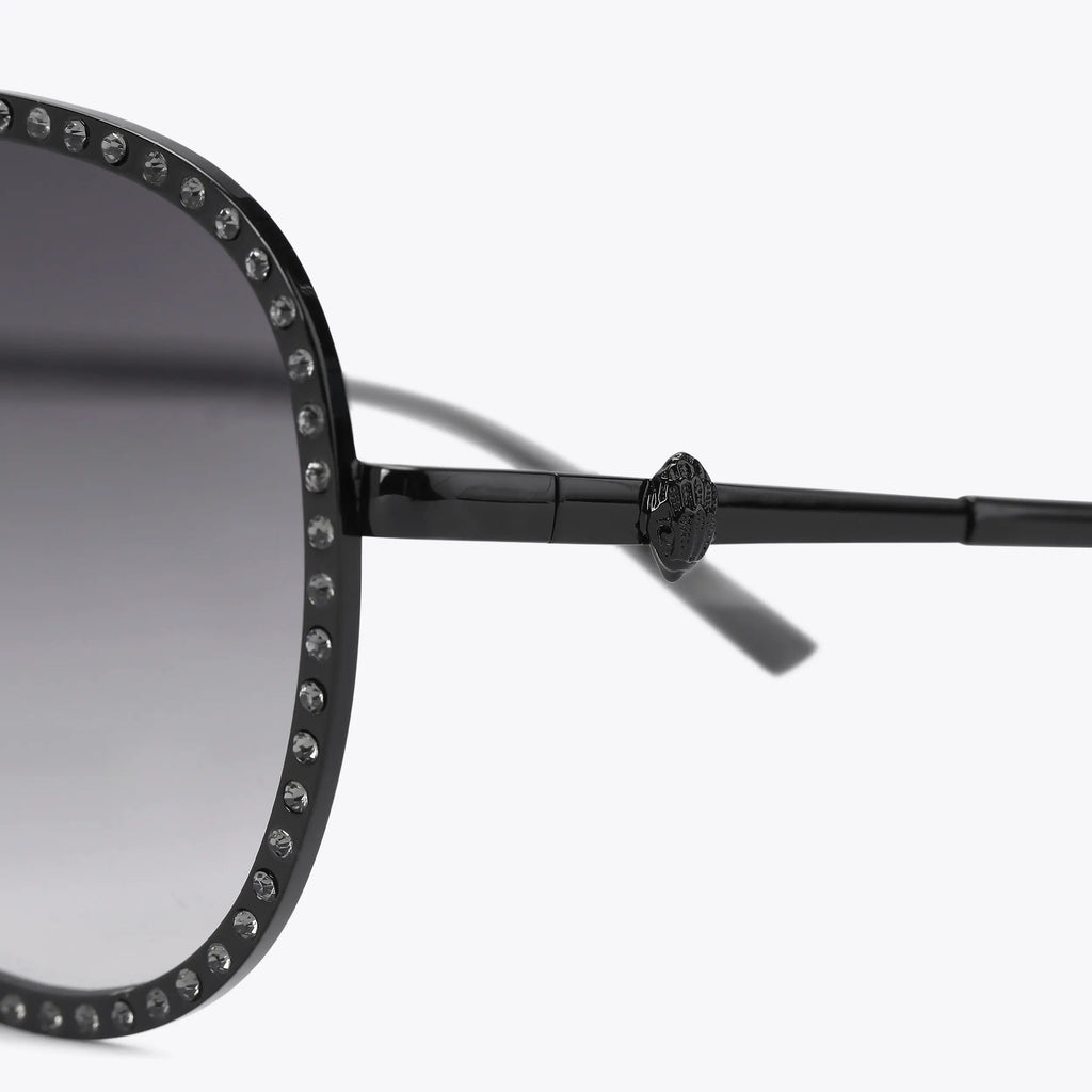 LARGE SHOREDITCH CRYSTAL AVIATOR SUNGLASSES