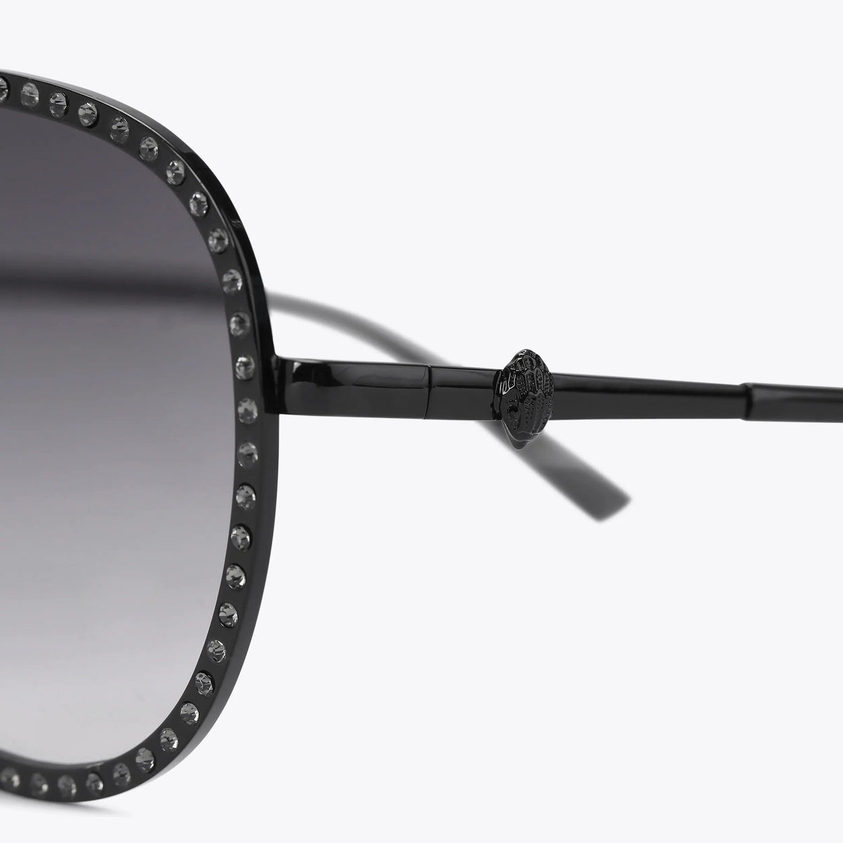 LARGE SHOREDITCH CRYSTAL AVIATOR SUNGLASSES