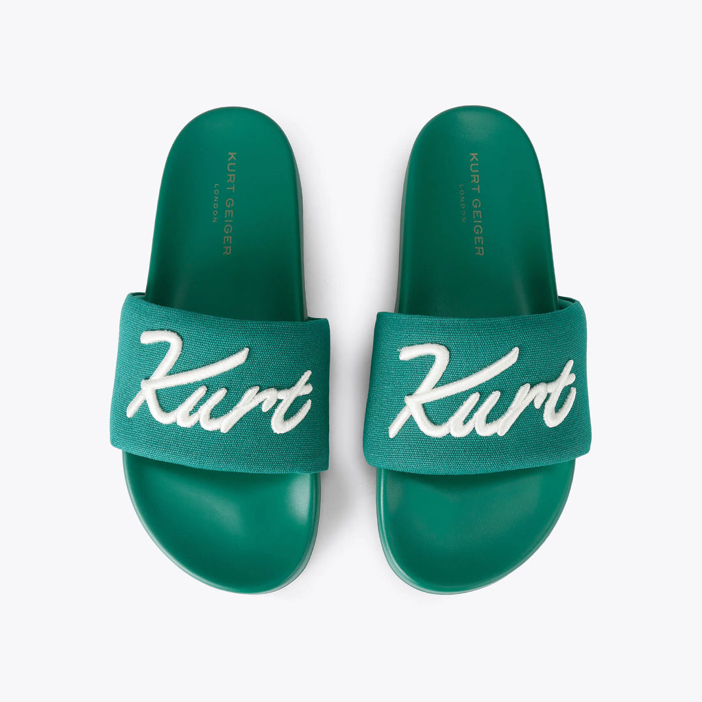 SCRIPT SLIDE SANDAL