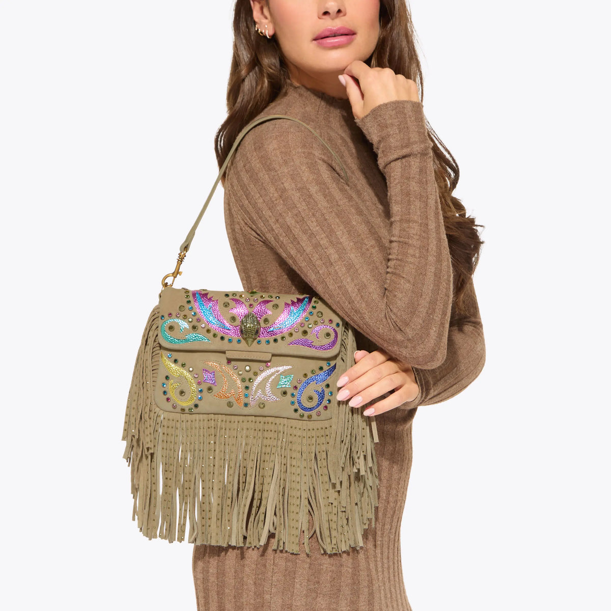 OXFORD FRINGE SHOULDER BAG