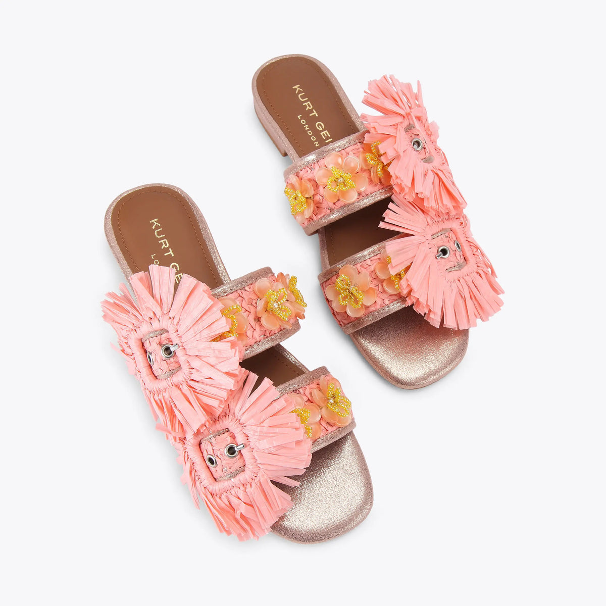 RAFFIA BUCKLE FLAT SANDAL