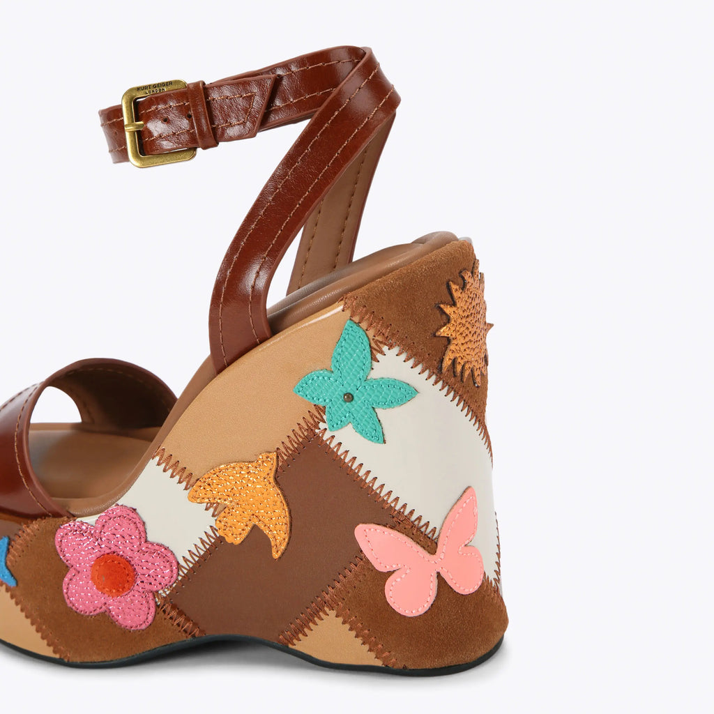PATCHWORK PLATFORM WEDGE HEEL
