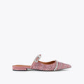 STRASS BUCKLE FLAT MULE