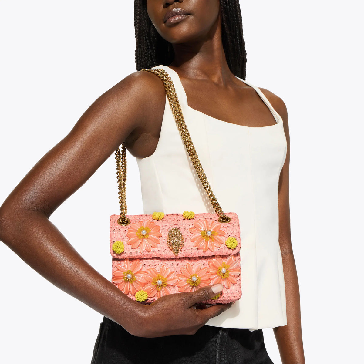 MINI RAFFIA KENSINGTON BAG
