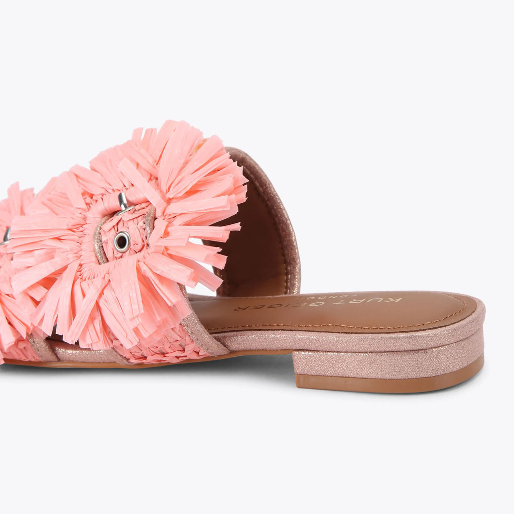 RAFFIA BUCKLE FLAT SANDAL
